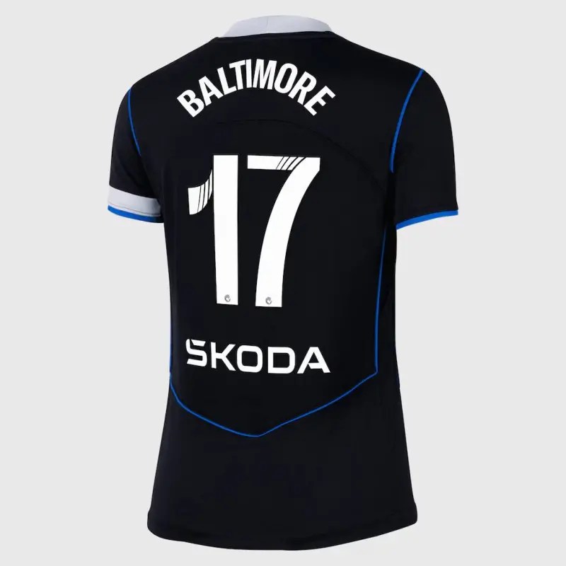 Chelsea chelsea wsl nike drittes stadiontrikot 2025-26 – damen mit baltimore 17-aufdruck Trikot - Exklusive Chelsea Fußballbekleidung Chelsea chelsea wsl nike drittes stadiontrikot 2025-26 – damen mit baltimore 17-aufdruck Trikot - Exklusive Chelsea Fußballbekleidung