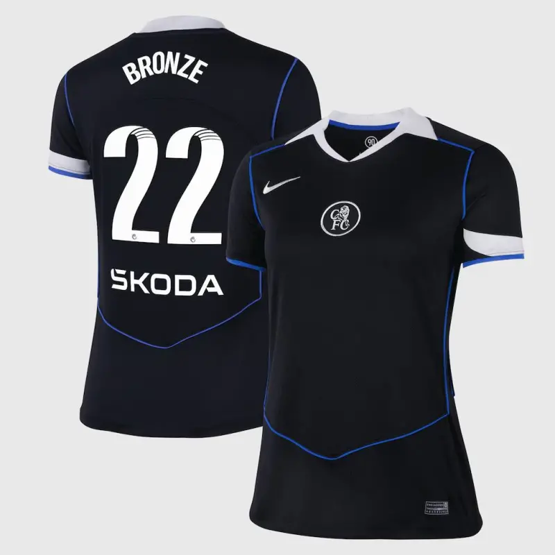 Chelsea chelsea wsl nike drittes stadiontrikot 2025-26 – damen mit bronze 22-aufdruck Trikot - Exklusive Chelsea Fußballbekleidung