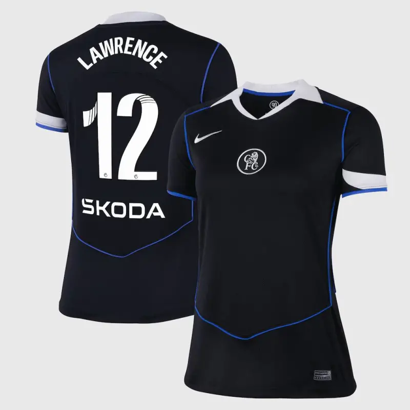 Chelsea chelsea wsl nike drittes stadiontrikot 2025-26 – damen mit lawrence 12-aufdruck Trikot - Exklusive Chelsea Fußballbekleidung
