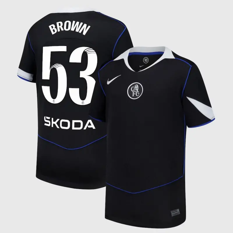 Chelsea chelsea wsl nike drittes stadiontrikot 2025-26 – jugendliche mit aufdruck „braun 53“ Trikot - Exklusive Chelsea Fußballbekleidung