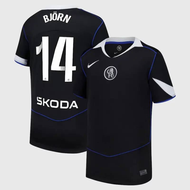 Chelsea chelsea wsl nike drittes stadiontrikot 2025-26 – jugendliche mit björn 14-aufdruck Trikot - Exklusive Chelsea Fußballbekleidung