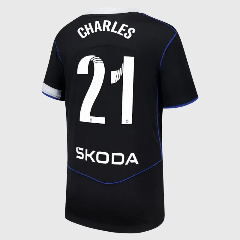 Chelsea chelsea wsl nike drittes stadiontrikot 2025-26 – jugendliche mit charles 21-aufdruck Trikot - Exklusive Chelsea Fußballbekleidung Chelsea chelsea wsl nike drittes stadiontrikot 2025-26 – jugendliche mit charles 21-aufdruck Trikot - Exklusive Chelsea Fußballbekleidung