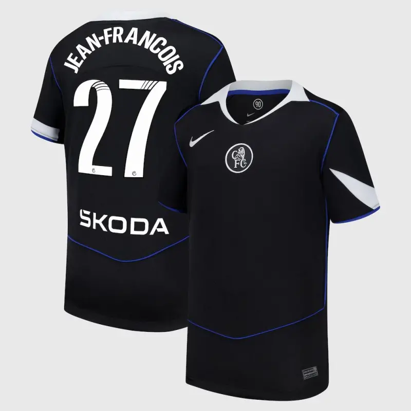 Chelsea chelsea wsl nike drittes stadiontrikot 2025-26 – jugendliche mit jean-francois 27-aufdruck Trikot - Exklusive Chelsea Fußballbekleidung