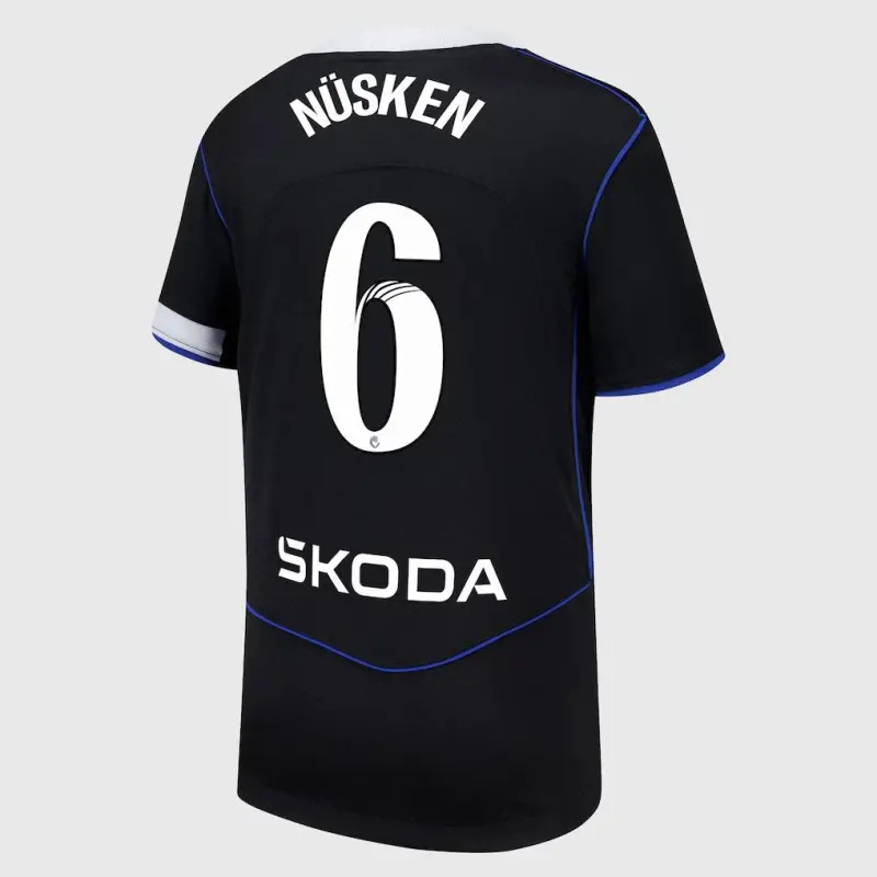 Chelsea chelsea wsl nike drittes stadiontrikot 2025-26 – jugendliche mit nüsken 6-aufdruck Trikot - Exklusive Chelsea Fußballbekleidung Chelsea chelsea wsl nike drittes stadiontrikot 2025-26 – jugendliche mit nüsken 6-aufdruck Trikot - Exklusive Chelsea Fußballbekleidung