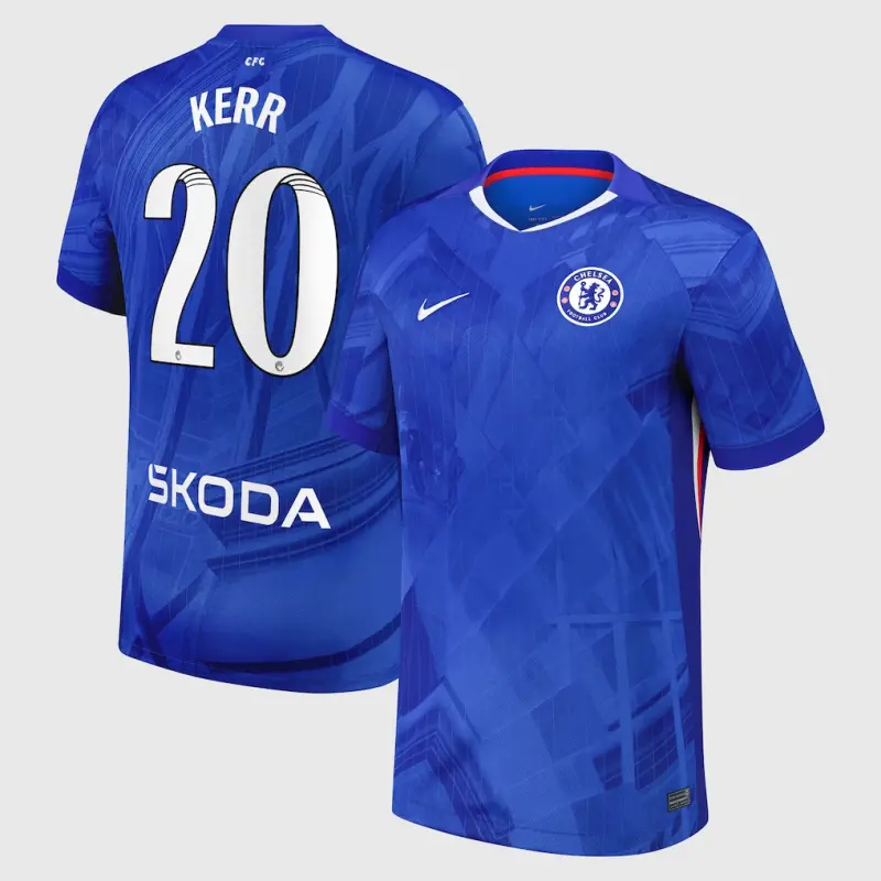 Chelsea chelsea wsl nike heimstadiontrikot 2025-26 mit kerr 20-aufdruck Trikot - Exklusive Chelsea Fußballbekleidung