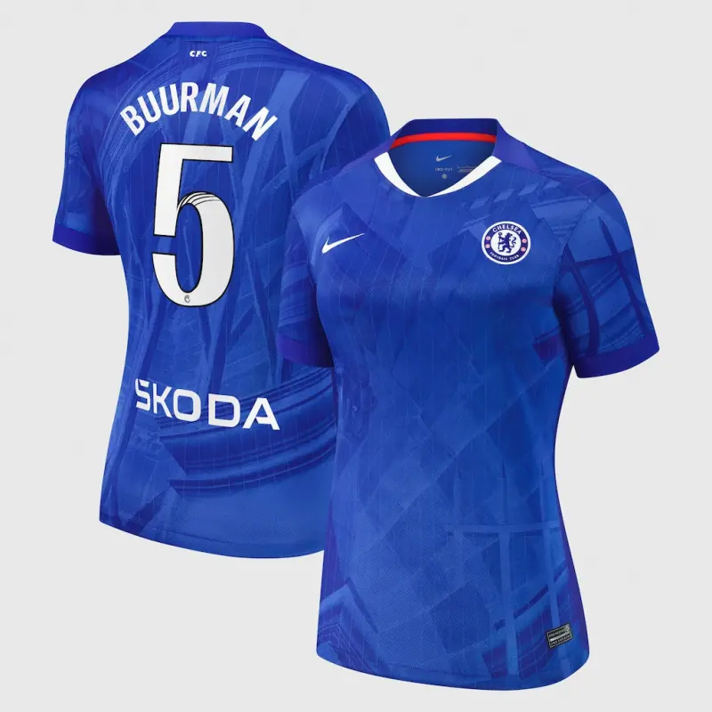 Chelsea chelsea wsl nike heimstadiontrikot 2025-26 – damen mit buurman 5-aufdruck Trikot - Exklusive Chelsea Fußballbekleidung