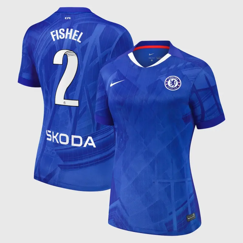 Chelsea chelsea wsl nike heimstadiontrikot 2025-26 – damen mit fishel 2-aufdruck Trikot - Exklusive Chelsea Fußballbekleidung