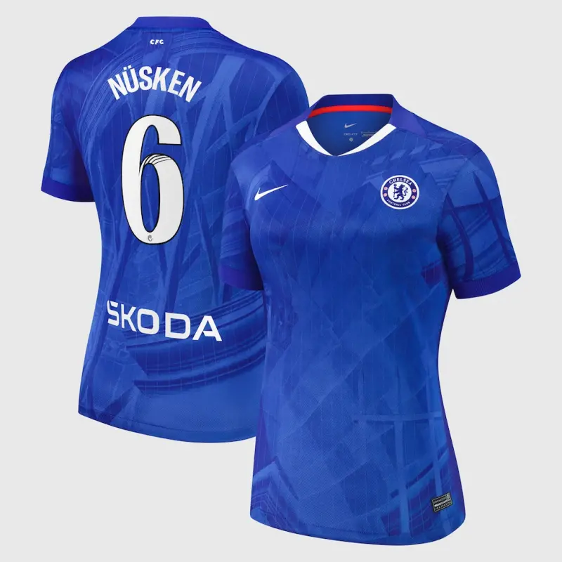 Chelsea chelsea wsl nike heimstadiontrikot 2025-26 – damen mit nüsken 6-aufdruck Trikot - Exklusive Chelsea Fußballbekleidung
