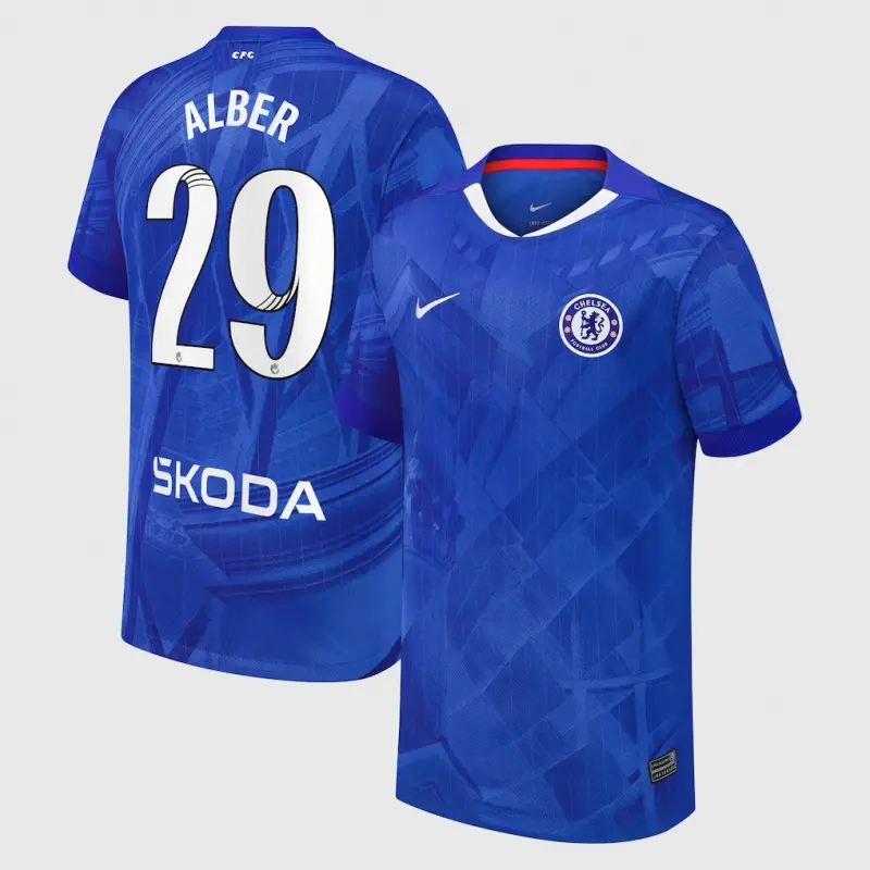 Chelsea chelsea wsl nike heimstadiontrikot 2025-26 – jugendliche mit alber 29-aufdruck Trikot - Exklusive Chelsea Fußballbekleidung