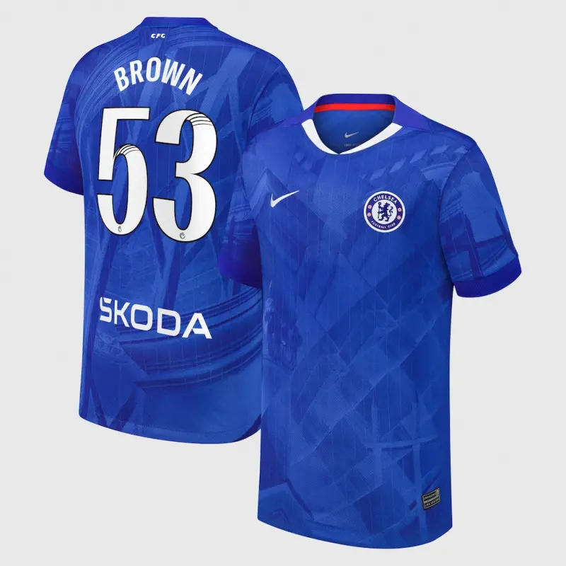 Chelsea chelsea wsl nike heimstadiontrikot 2025-26 – jugendliche mit aufdruck „braun 53“ Trikot - Exklusive Chelsea Fußballbekleidung