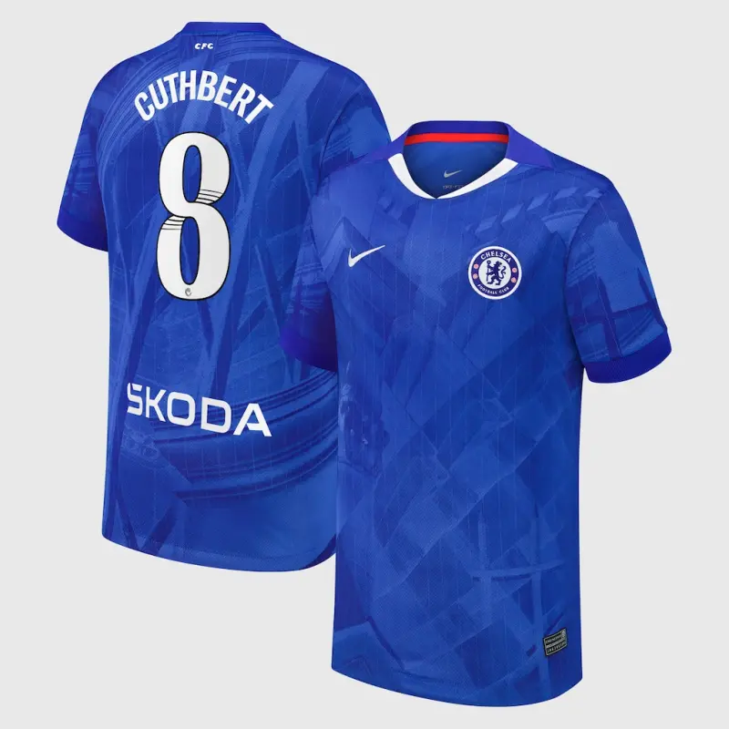 Chelsea chelsea wsl nike heimstadiontrikot 2025-26 – jugendliche mit cuthbert 8-aufdruck Trikot - Exklusive Chelsea Fußballbekleidung