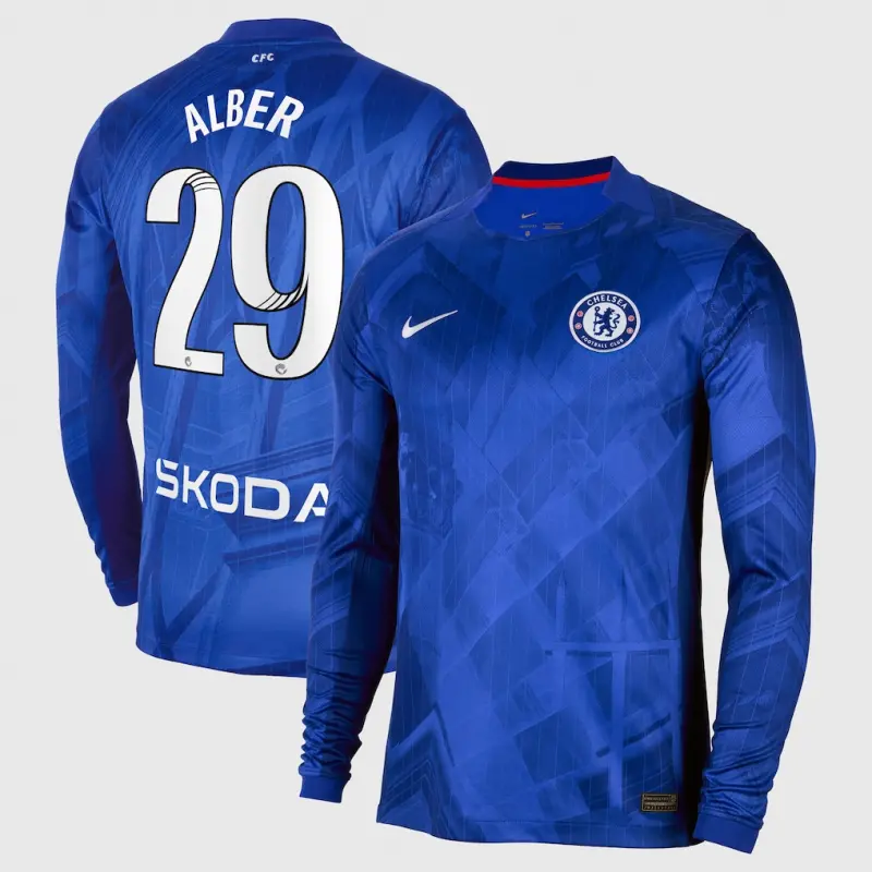 Chelsea chelsea wsl nike heimstadiontrikot 2025-26 – langarm mit alber 29-aufdruck Trikot - Exklusive Chelsea Fußballbekleidung