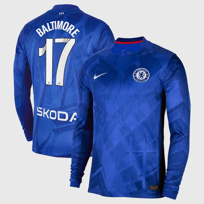 Chelsea chelsea wsl nike heimstadiontrikot 2025-26 – langarm mit baltimore 17-aufdruck Trikot - Exklusive Chelsea Fußballbekleidung