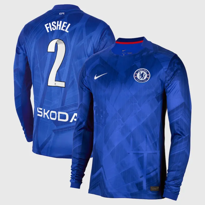Chelsea chelsea wsl nike heimstadiontrikot 2025-26 – langarm mit fishel 2-aufdruck Trikot - Exklusive Chelsea Fußballbekleidung