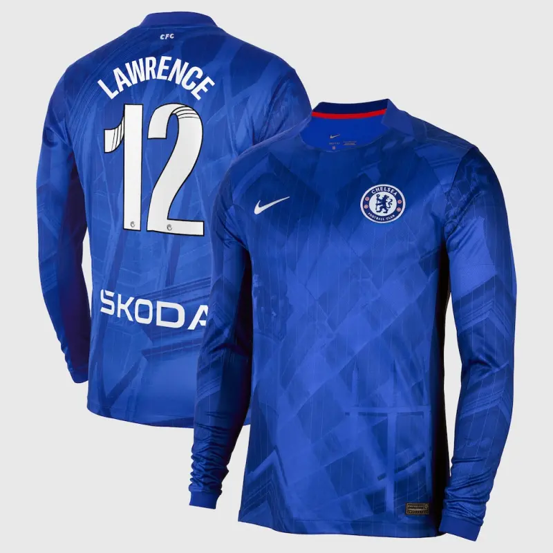 Chelsea chelsea wsl nike heimstadiontrikot 2025-26 – langarm mit lawrence 12-aufdruck Trikot - Exklusive Chelsea Fußballbekleidung
