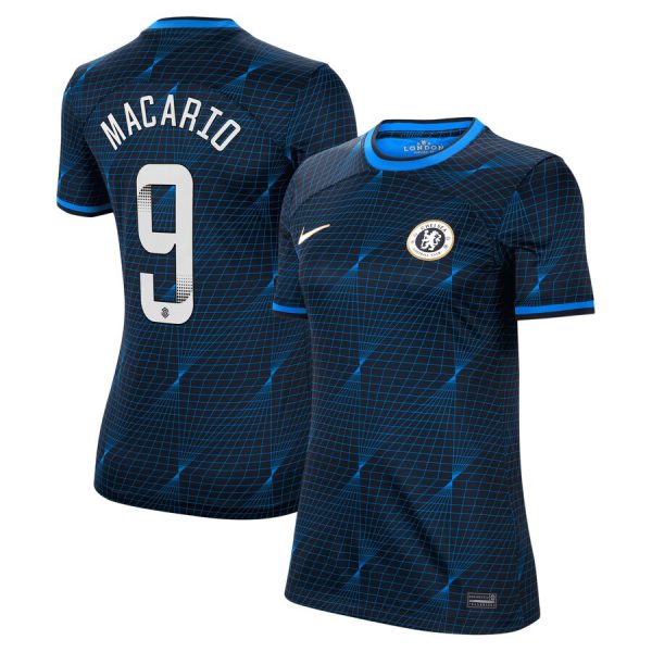 Chelsea chelsea wsl nike auswärtsstadiontrikot 2023-24 – damen mit macario 9-aufdruck Trikot - Exklusive Chelsea Fußballbekleidung